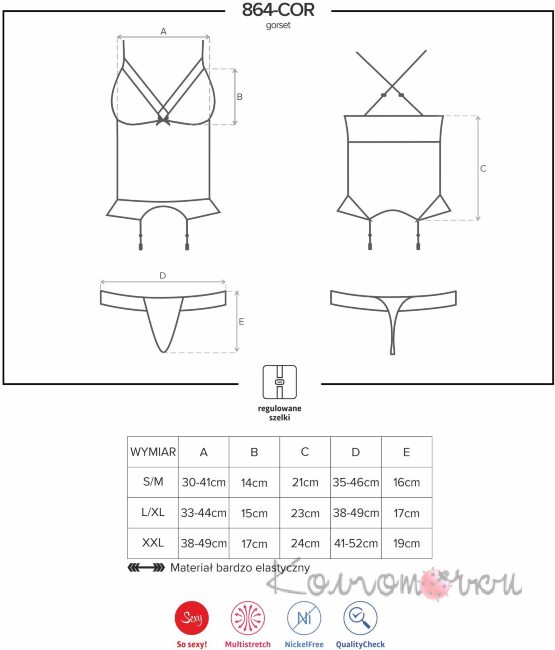 864-COR-1 корсет Obsessive