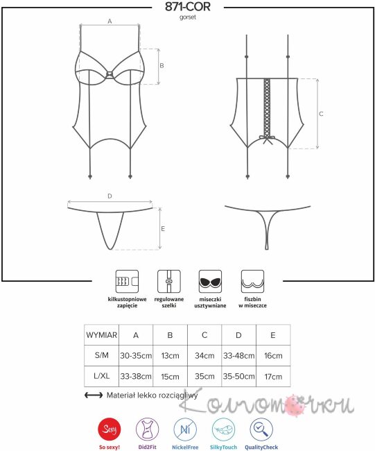871-COR-2 корсет Obsessive