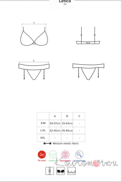 Letica комплект чорний Obsessive Letica комплект чорний Obsessive