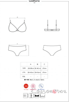 Leatheria комплект чорний Obsessive Leatheria комплект чорний Obsessive