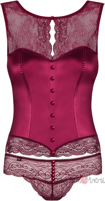 Miamor корсет бордовий Obsessive Miamor корсет бордовий Obsessive
