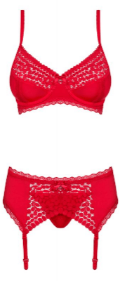 Jolierose комплект червоний Obsessive Jolierose комплект червоний Obsessive