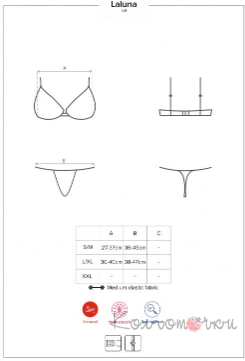 Laluna комплект чорний Obsessive