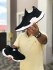 Кроссовки Мужские Nike Air Huarache (Черные с Белым) Реплика