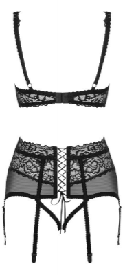 Эротический комплект белья (лиф, стринги, пояс) Obsessive 867-SEG-1  Эротический комплект белья (лиф, стринги, пояс) Obsessive 867-SEG-1