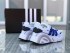 Кроссовки Мужские Adidas (Белые с Синим) Реплика