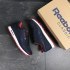 Кроссовки Мужские Reebok Classic (Темно Синие с Белым) Реплика