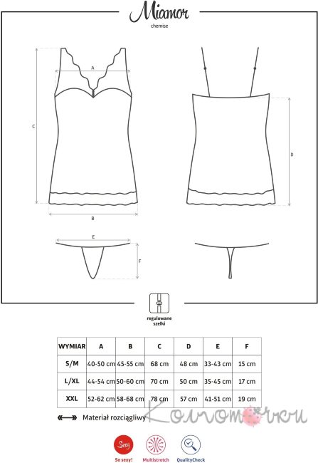 Miamor сорочка черная Obsessive