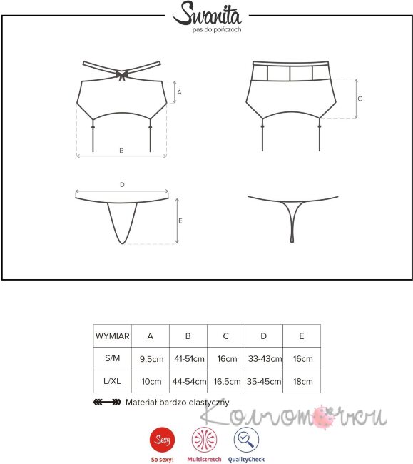 Swanita пояс для чулок Obsessive Swanita пояс для чулок Obsessive