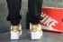 Кросівки Чоловічі Nike Air Force AF 1 CR7 (Білі із Золотим) Репліка