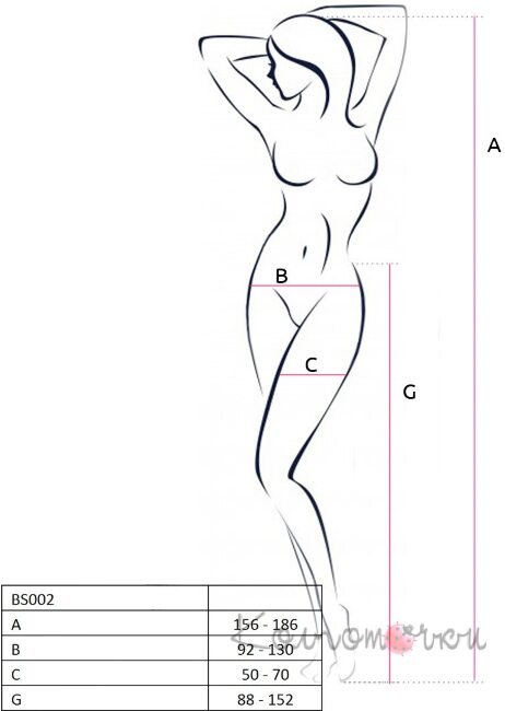 Панчохи з поясом, BS 002 Passion Панчохи з поясом, BS 002 Passion