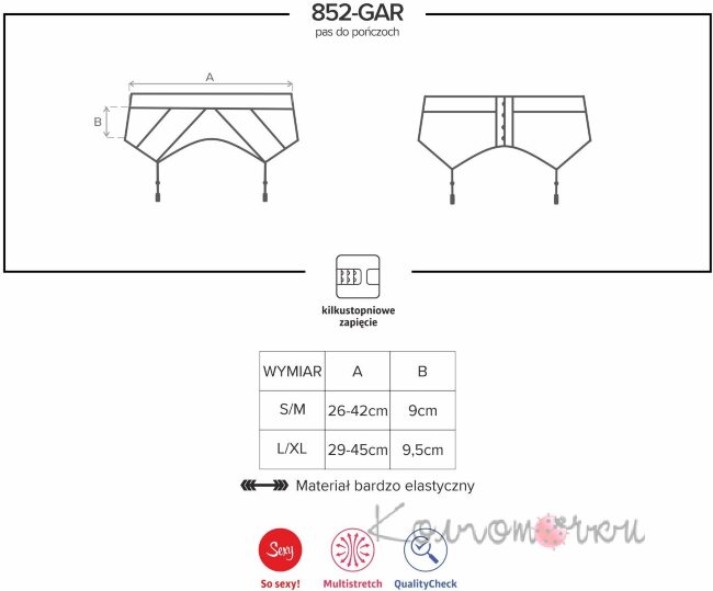 852-GAR-1 пояс для чулок Obsessive 852-GAR-1 пояс для чулок Obsessive