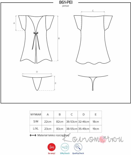 Эротический Халат Obsessive 861-PEI-5
