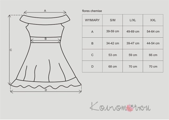 Эротическая Сорочка Obsessive Flores 