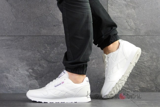 Кроссовки Мужские Reebok Classic (Белые) Реплика