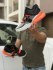 Кроссовки Мужские Nike Air Force 270 (Черные с Оранжевым) Реплика