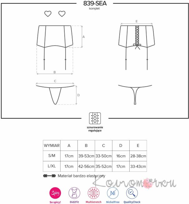 Эротический комплект Obsessive 839-SEA-1 Эротический комплект Obsessive 839-SEA-1