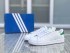 Кроссовки Женские Adidas Stan Smith (Белые с Зеленым) Реплика