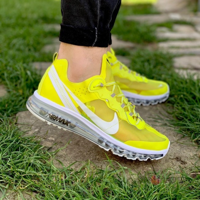 Кроссовки Мужские Nike Air Max React (Желтые) Реплика