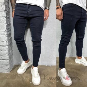 Стильні Чоловічі Завужені Джинси Black Island Стильні Чоловічі Завужені Джинси Black Island