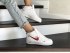 Зимние Женские Кроссовки Nike Air Force (Белые с Красным) Реплика