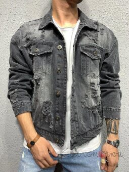 Стильна Чоловіча Джинсова Куртка Стильна Чоловіча Джинсова Куртка