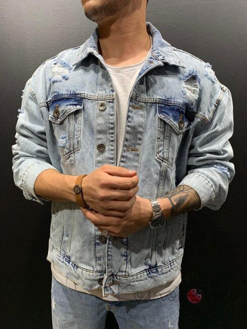 Стильна Чоловіча Джинсова Куртка Стильна Чоловіча Джинсова Куртка