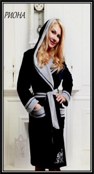 Женский домашний халат Fleur РИОНА махра