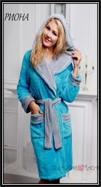 Женский домашний халат Fleur РИОНА махра