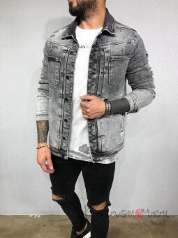 Стильна Чоловіча Джинсова Куртка Стильна Чоловіча Джинсова Куртка