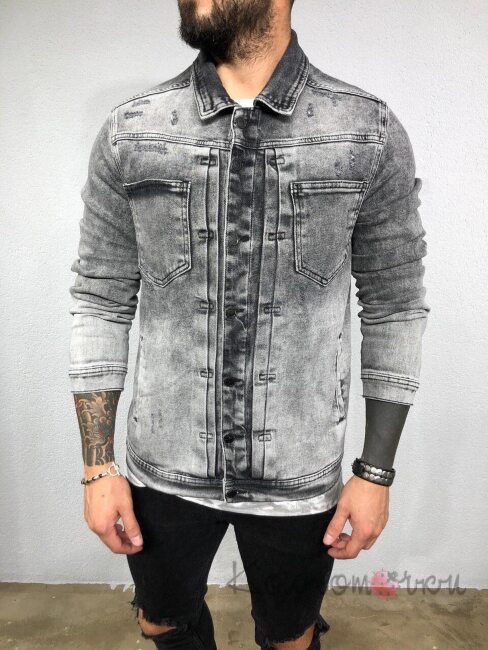 Стильна Чоловіча Джинсова Куртка Стильна Чоловіча Джинсова Куртка