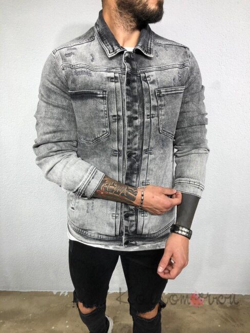 Стильна Чоловіча Джинсова Куртка Стильна Чоловіча Джинсова Куртка