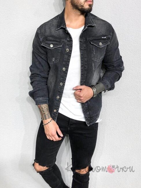 Стильна Чоловіча Джинсова Куртка Стильна Чоловіча Джинсова Куртка