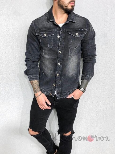Стильна Чоловіча Джинсова Куртка Стильна Чоловіча Джинсова Куртка