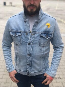 Стильна Чоловіча Джинсова Куртка OFF WHITE Стильна Чоловіча Джинсова Куртка OFF WHITE