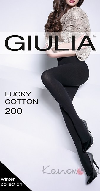 Женские колготки теплые GIULIA Lucky Cotton 200 