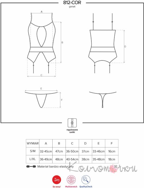 812-COR-1 корсет Obsessive 812-COR-1 корсет Obsessive