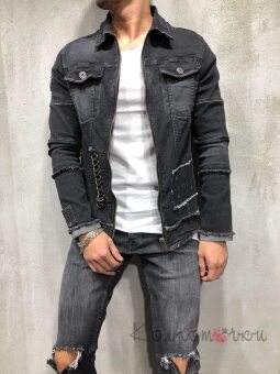 Стильна Чоловіча Джинсова Куртка Стильна Чоловіча Джинсова Куртка