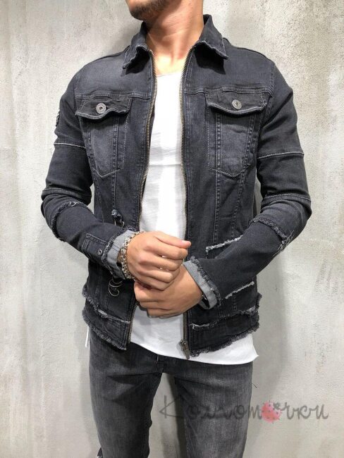 Стильна Чоловіча Джинсова Куртка Стильна Чоловіча Джинсова Куртка