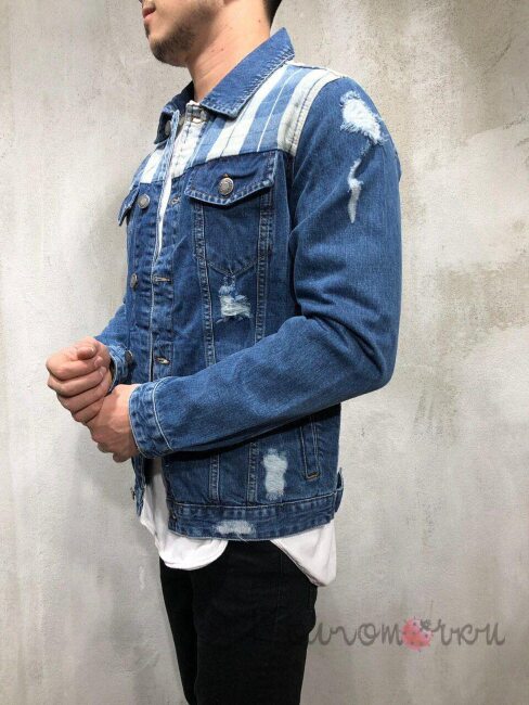 Стильна Чоловіча Джинсова Куртка 1008572448 Стильна Чоловіча Джинсова Куртка 1008572448