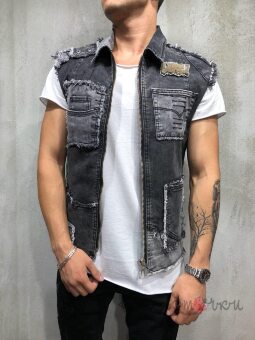 Стильна Чоловіча Джинсова Жилетка Стильна Чоловіча Джинсова Жилетка