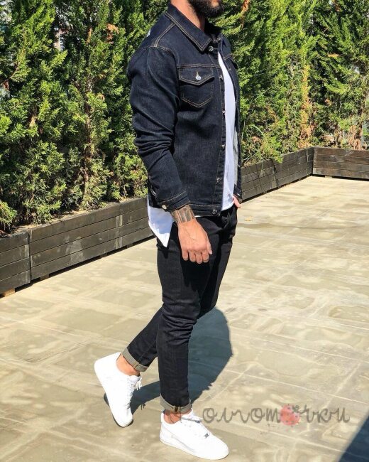 Стильна Чоловіча Джинсова Куртка Стильна Чоловіча Джинсова Куртка