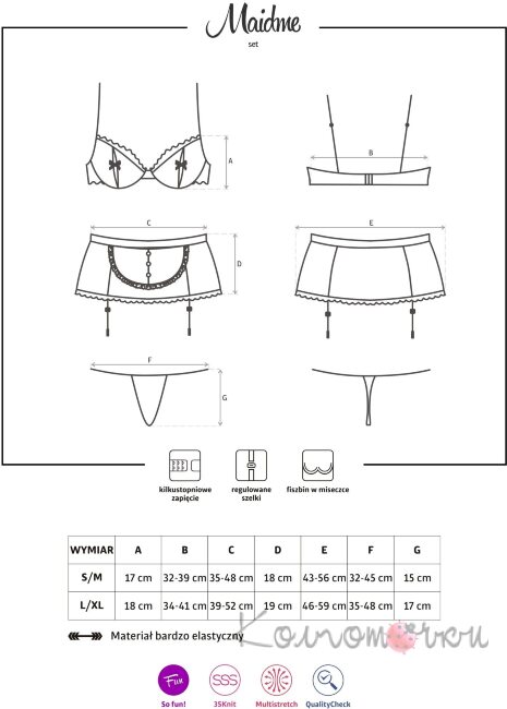 Еротичний Ігровий Костюм Покоївки Obsessive Maidme