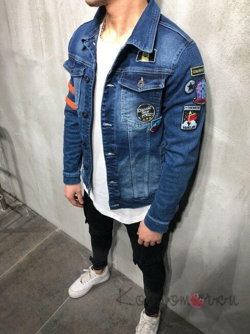 Стильна Чоловіча Джинсова Куртка Стильна Чоловіча Джинсова Куртка
