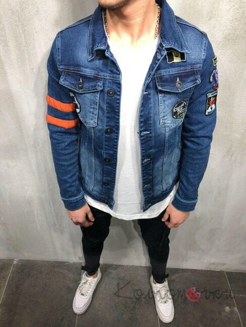 Стильна Чоловіча Джинсова Куртка Стильна Чоловіча Джинсова Куртка