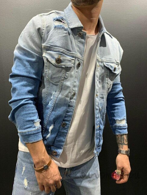 Стильна Чоловіча Джинсова Куртка Стильна Чоловіча Джинсова Куртка