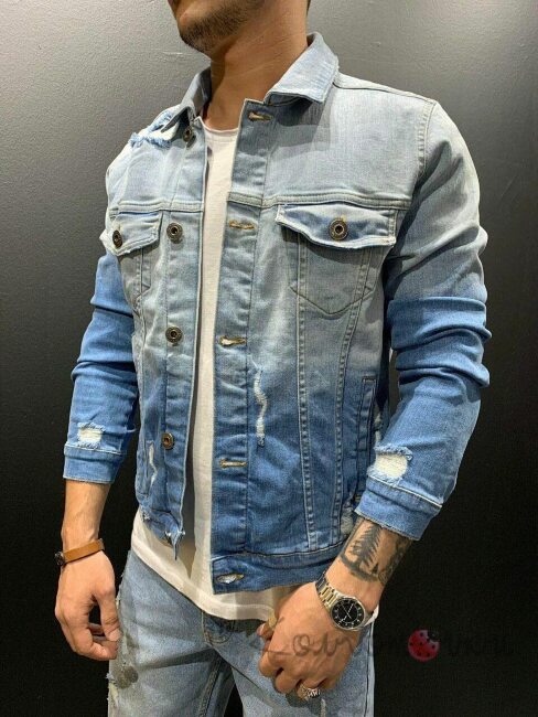 Стильна Чоловіча Джинсова Куртка Стильна Чоловіча Джинсова Куртка