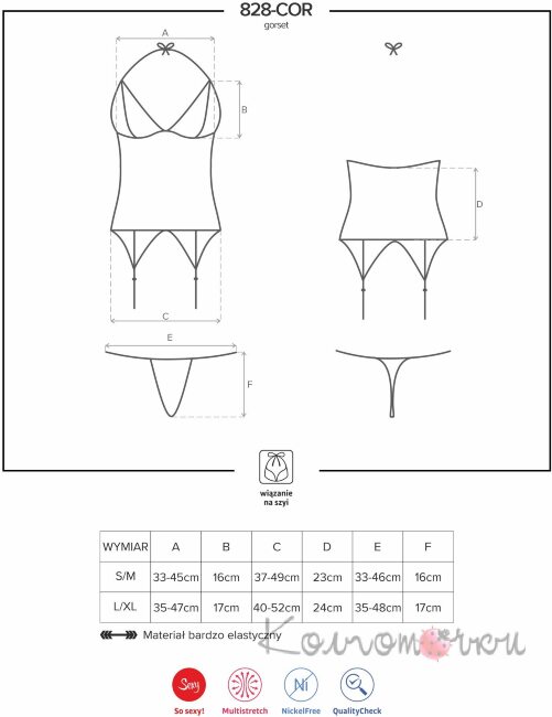 828-COR-1 корсет Obsessive