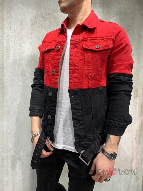 Стильна Чоловіча Джинсова Куртка Стильна Чоловіча Джинсова Куртка