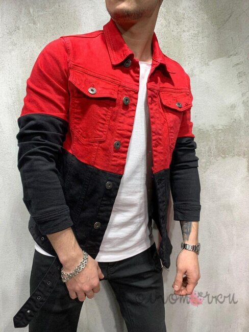 Стильна Чоловіча Джинсова Куртка Стильна Чоловіча Джинсова Куртка